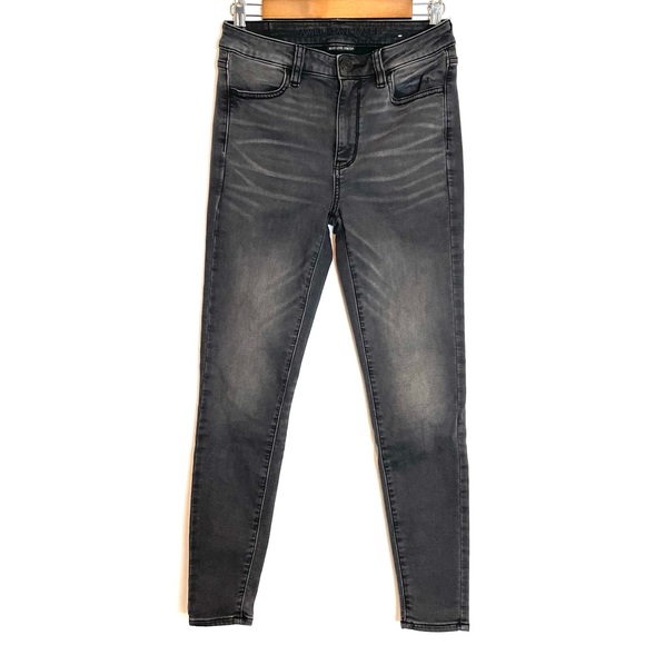 American Eagle Outfitters Denim - American Eagle Black Skinny Jeans Size: 4 Stretch Fit